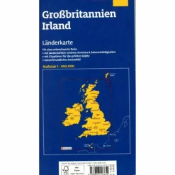 LÄNDERKARTE GROßBRITANNIEN, IRLAND 1:650.000 - Straßenkarte^ Straßenkarten|Straßenkarten