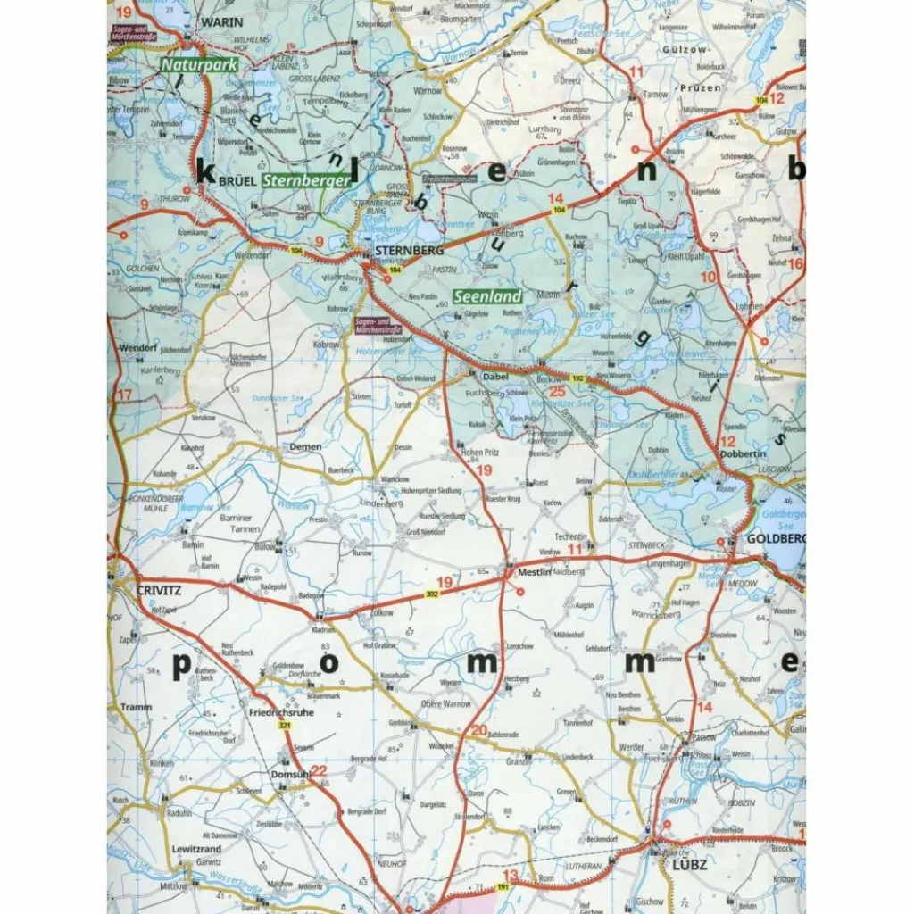 ADAC REGIONALKARTE BLATT 2 MECKLENBURGISCHE KÜSTE - Straßenkarte^ Straßenkarten|Straßenkarten