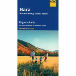 ADAC REGIONALKARTE BLATT 8  HARZ, BRAUNSCHWEIG, ERFURT, KASS - Straßenkarte^ Straßenkarten|Straßenkarten