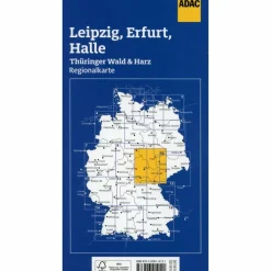 ADAC REGIONALKARTE BLATT 9 LEIPZIG, ERFURT, HALLE  1:150 000 - Straßenkarte^ Straßenkarten|Straßenkarten