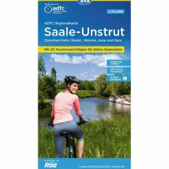 ADFC REGIONALKARTE SAALE-UNSTRUT MIT TOURENVORSCHLÄGEN - Fahrradkarte^ Fahrradkarten|Fahrradkarten
