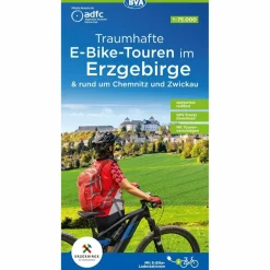 ADFC TRAUMHAFTE E-BIKE-TOUREN IM ERZGEBIRGE - Fahrradkarte^ Fahrradkarten|Fahrradkarten