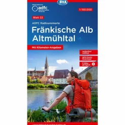 ADFC-RADTOURENKARTE 22 FRÄNKISCHE ALB ALTMÜHLTAL 1:150.000 - Fahrradkarte^ Fahrradkarten|Fahrradkarten