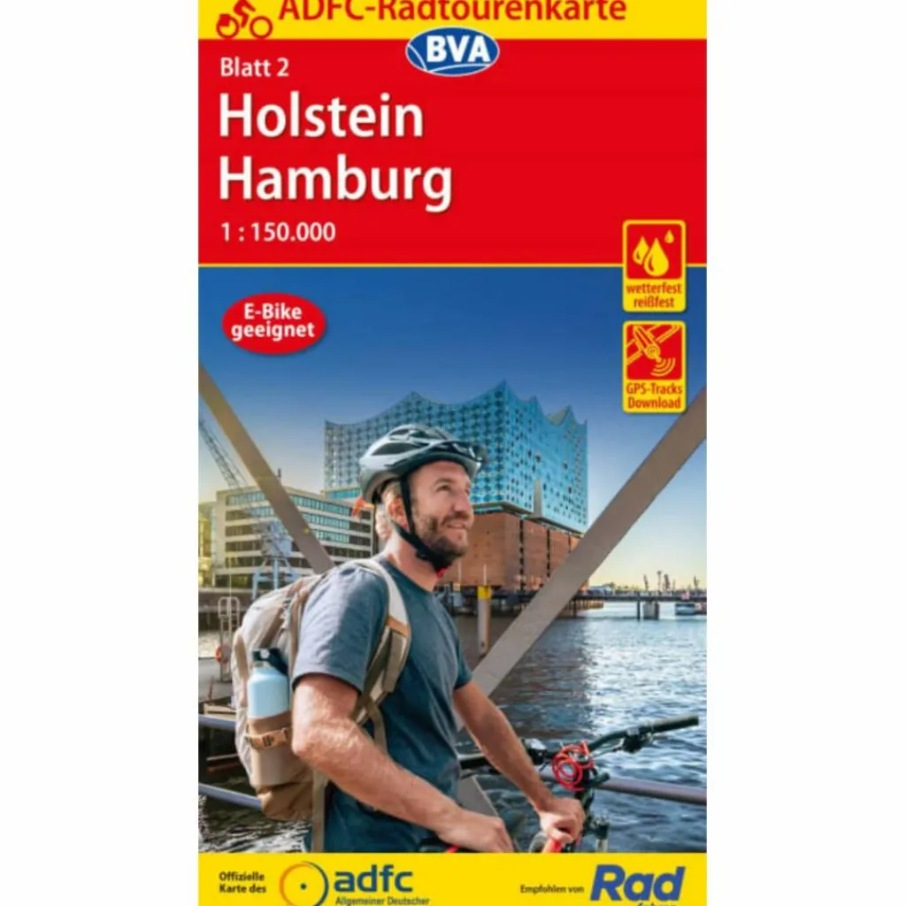 Fahrradkarten|Fahrradkarten*ADFC-RADTOURENKARTE 2 HOLSTEIN HAMBURG 1:150.000 - Fahrradkarte