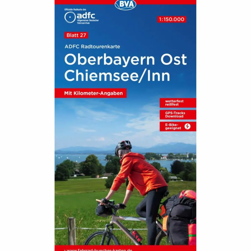 Fahrradkarten|Fahrradkarten*ADFC-RADTOURENKARTE 27 OBERBAYERN OST / CHIEMSEE / INN - Fahrradkarte