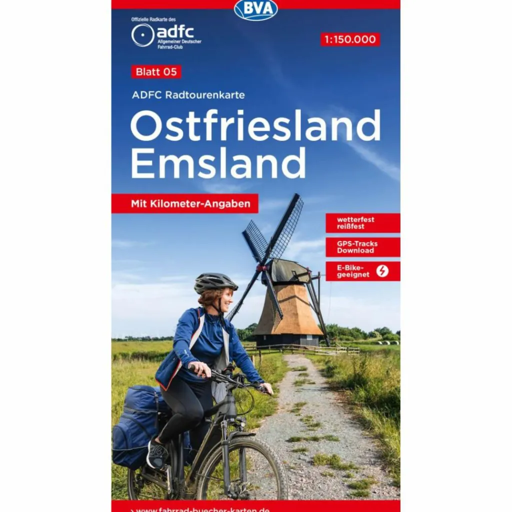 ADFC-RADTOURENKARTE 5 OSTFRIESLAND / EMSLAND 1:150.000 - Fahrradkarte^ Fahrradkarten|Fahrradkarten