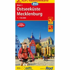 Fahrradkarten|Fahrradkarten*ADFC-RADTOURENKARTE 3 OSTSEEKÜSTE MECKLENBURG 1:150.000 - Fahrradkarte
