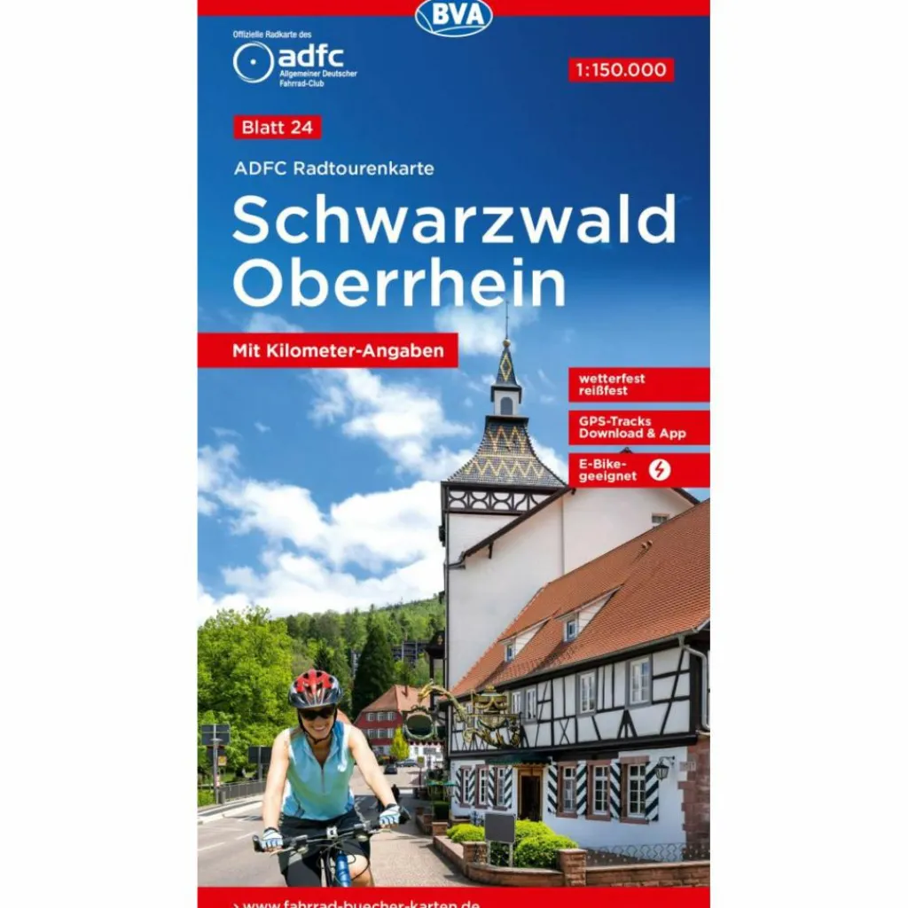 Fahrradkarten|Fahrradkarten*ADFC-RADTOURENKARTE 24 SCHWARZWALD OBERRHEIN 1:150.000 - Fahrradkarte