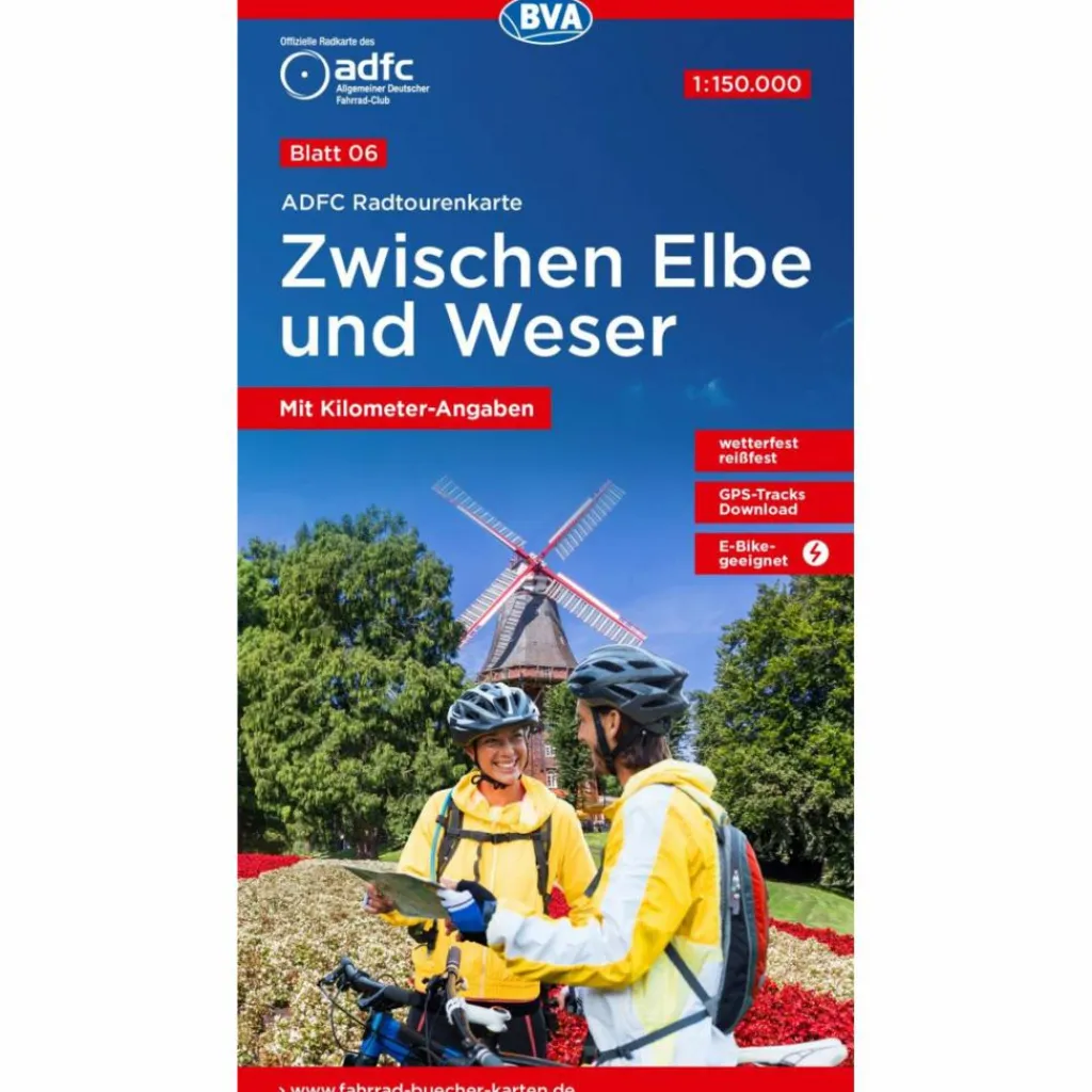 ADFC-RADTOURENKARTE 6 ZWISCHEN ELBE UND WESER 1:150.000 - Fahrradkarte^ Fahrradkarten|Fahrradkarten