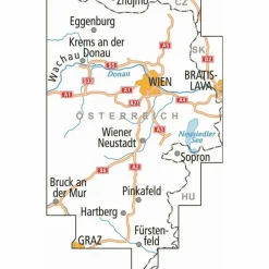 Fahrradkarten|Fahrradkarten*ADFC-RADTOURENKARTE ÖS2 ÖSTERREICH WIEN BURGENLAND 1:150:000 - Fahrradkarte