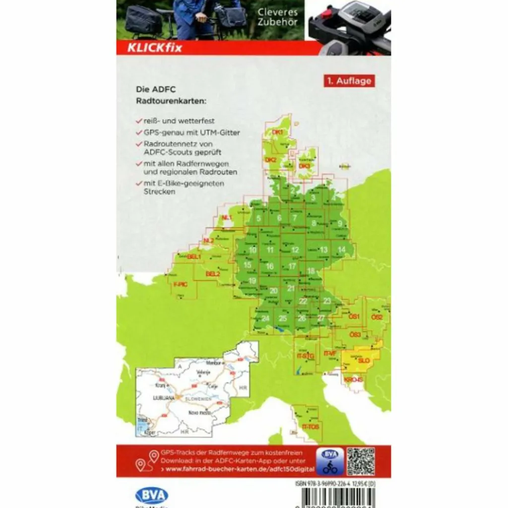 Fahrradkarten|Fahrradkarten*ADFC-RADTOURENKARTE SLOWENIEN 1:150.000 - Fahrradkarte
