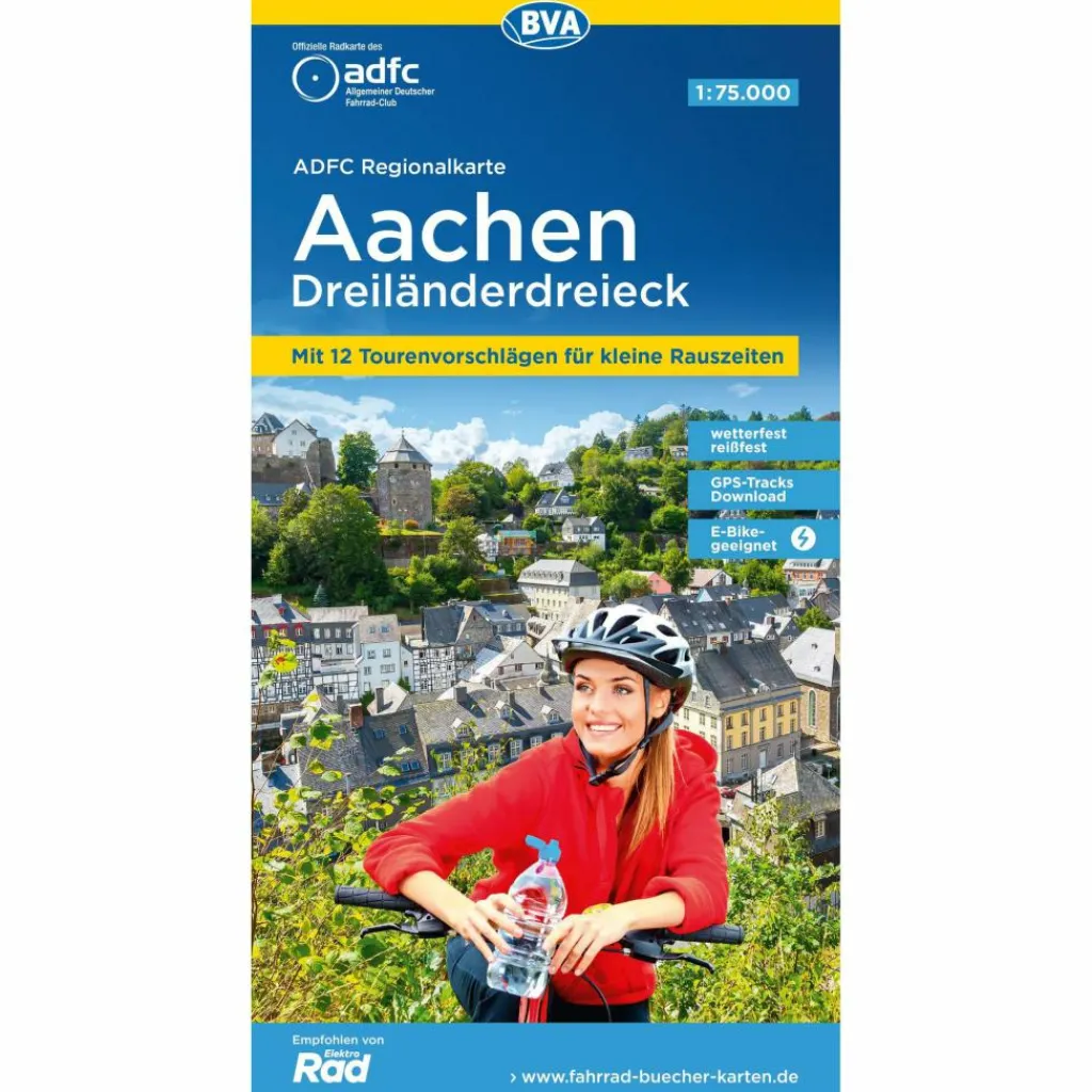 Fahrradkarten|Fahrradkarten*ADFC-REGIONALKARTE AACHEN DREILÄNDERECK, 1:75.000 - Fahrradkarte
