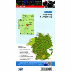 Fahrradkarten|Fahrradkarten*ADFC-REGIONALKARTE AUGSBURG UND UMGEBUNG, 1:75.000 - Fahrradkarte