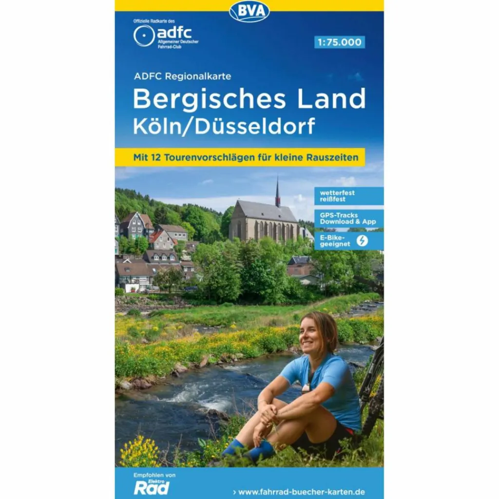 Fahrradkarten|Fahrradkarten*ADFC-REGIONALKARTE BERGISCHES LAND KÖLN/DÜSSELDORF 1:75.000 - Fahrradkarte
