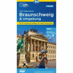 ADFC-REGIONALKARTE BRAUNSCHWEIG UND UMGEBUNG, 1:75.000 - Fahrradkarte^ Fahrradkarten|Fahrradkarten