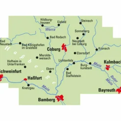 ADFC-REGIONALKARTE COBURG BAMBERG MIT TOURENVORSCHLÄGEN - Fahrradkarte^ Fahrradkarten|Fahrradkarten
