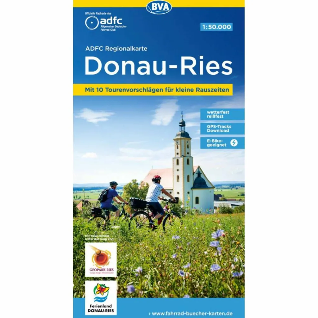 ADFC-REGIONALKARTE FERIENLAND DONAU-RIES / GEOPARK RIES - Fahrradkarte^ Fahrradkarten|Fahrradkarten