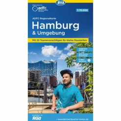 Fahrradkarten|Fahrradkarten*ADFC-REGIONALKARTE HAMBURG UND UMGEBUNG, 1:75.000 - Fahrradkarte