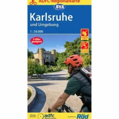 Fahrradkarten|Fahrradkarten*ADFC-REGIONALKARTE KARLSRUHE UND UMGEBUNG,1:50.000 - Fahrradkarte