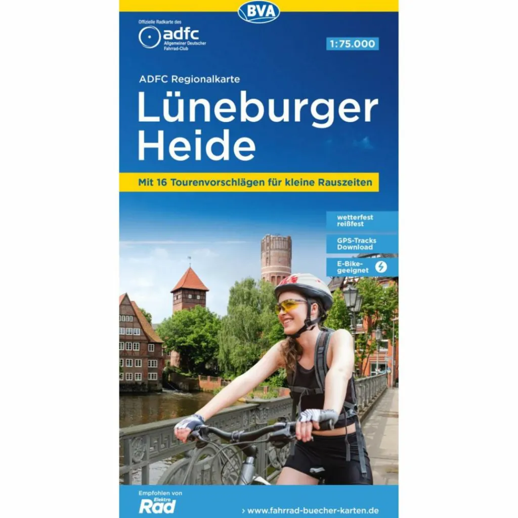 ADFC-REGIONALKARTE LÜNEBURGER HEIDE, 1:75.000 - Fahrradkarte^ Fahrradkarten|Fahrradkarten