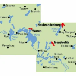 Fahrradkarten|Fahrradkarten*ADFC-REGIONALKARTE MECKLENBURGISCHE SEENPLATTE 1:75.000 - Fahrradkarte