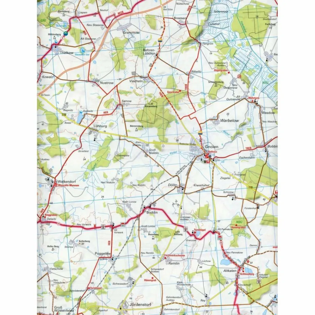 ADFC-REGIONALKARTE MECKLENBURGISCHE SCHWEIZ - Fahrradkarte^ Fahrradkarten|Fahrradkarten
