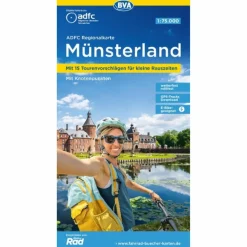 Fahrradkarten|Fahrradkarten*ADFC-REGIONALKARTE MÜNSTERLAND, 1:75.000 - Fahrradkarte
