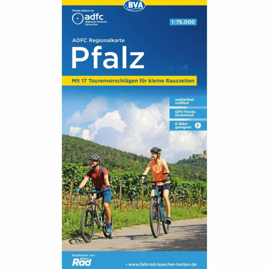 Fahrradkarten|Fahrradkarten*ADFC-REGIONALKARTE PFALZ, 1:75.000 - Fahrradkarte