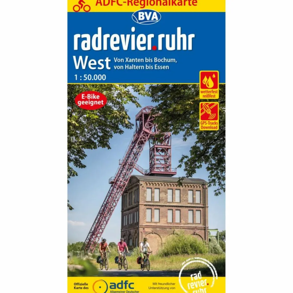 ADFC-REGIONALKARTE RADREVIER.RUHR WEST, 1:50.000 - Fahrradkarte^ Fahrradkarten|Fahrradkarten
