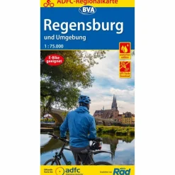 Fahrradkarten|Fahrradkarten*ADFC-REGIONALKARTE REGENSBURG UND UMGEBUNG MIT TAGESTOUREN - Fahrradkarte