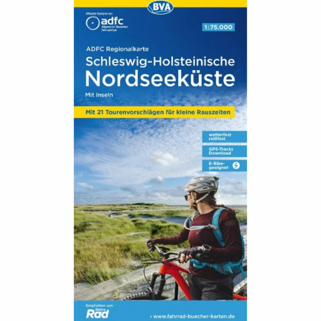 Fahrradkarten|Fahrradkarten*ADFC-REGIONALKARTE SCHLESWIG-HOLSTEINISCHE NORDSEEKÜSTE - Fahrradkarte