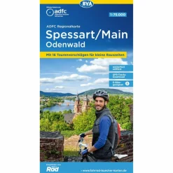 ADFC-REGIONALKARTE SPESSART/MAIN/ODENWALD, 1:75.000^ Fahrradkarten|Fahrradkarten
