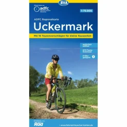 ADFC-REGIONALKARTE UCKERMARK, 1:75.000, MIT TAGESTOUREN - Fahrradkarte^ Fahrradkarten|Fahrradkarten