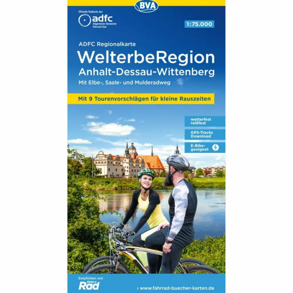 ADFC-REGIONALKARTE WELTERBEREGION ANHALT - DESSAU - Fahrradkarte^ Fahrradkarten|Fahrradkarten