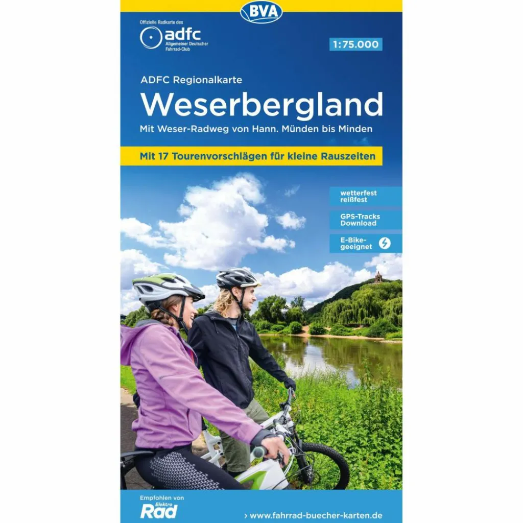 ADFC-REGIONALKARTE WESERBERGLAND, 1:75.000 - Fahrradkarte^ Fahrradkarten|Fahrradkarten