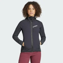 Adidas TERREX TECHROCK HOODED WIND FLEECE JACKET Damen - Fleecejacke^Damen Pullover Und Fleecepullover|Outdoorjacken