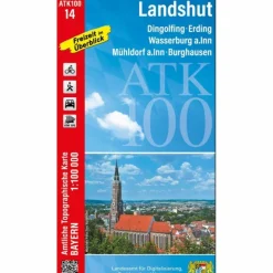 Wanderkarten Und Winterkarten|Wanderkarten Und Winterkarten*ATK100-14 LANDSHUT (AMTLICHE TOPOGRAPHISCHE KARTE 1:100000) - Wanderkarte