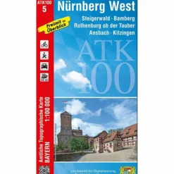Wanderkarten Und Winterkarten|Wanderkarten Und Winterkarten*ATK100-5 NÜRNBERG WEST (AMTLICHE TOPOGRAPHISCHE KARTE) - Wanderkarte