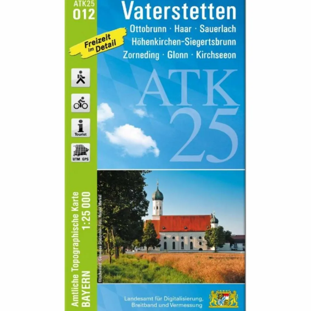 ATK25-O12 VATERSTETTEN (AMTLICHE TOPOGRAPHISCHE KARTE) - Wanderkarte^ Fahrradkarten|Wanderkarten Und Winterkarten