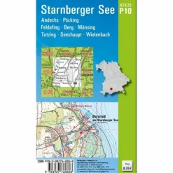 ATK25-P10 STARNBERGER SEE (AMTLICHE TOPOGRAPHISCHE KARTE) - Wanderkarte^ Fahrradkarten|Wanderkarten Und Winterkarten
