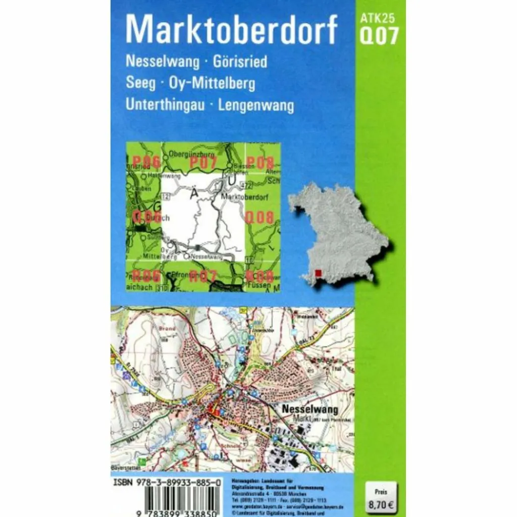 ATK25-Q07 MARKTOBERDORF - Wanderkarte^ Fahrradkarten|Wanderkarten Und Winterkarten