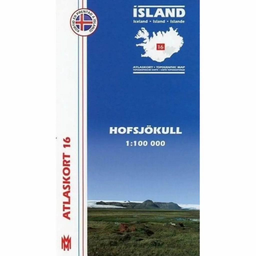 ATLASKORT 16: HOFSJÖKULL 1:100.000 - Wanderkarte^ Wanderkarten Und Winterkarten|Wanderkarten Und Winterkarten