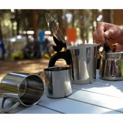 Basic Nature ESPRESSO MAKER EDELSTAHL - Kaffeepresse^ Kaffee Equipment|Campingtöpfe Und Campinggeschirr