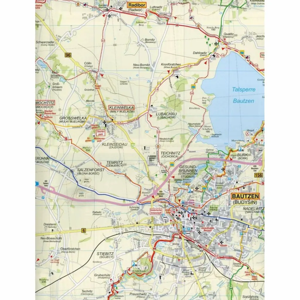 BAUTZEN UND UMGEBUNG 1 : 35 000 - Wanderkarte^ Fahrradkarten|Wanderkarten Und Winterkarten