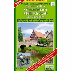 Fahrradkarten|Wanderkarten Und Winterkarten*BAYERISCHE RHÖN, OBERELSBACH, MELLRICHSTADT - Wanderkarte