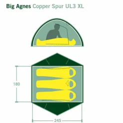 Big Agnes 3-Personen-Zelte|Sommerzelte*COPPER SPUR UL3 XL - Kuppelzelt