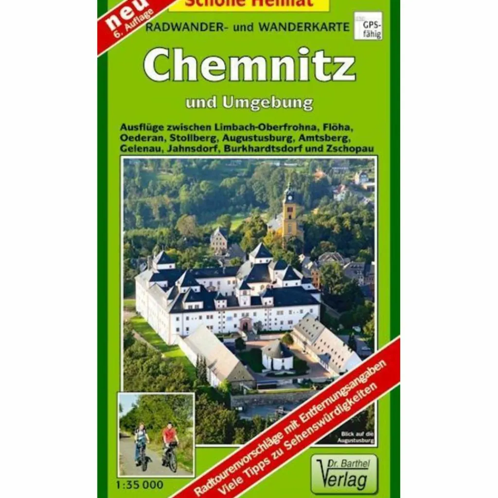Fahrradkarten|Wanderkarten Und Winterkarten*CHEMNITZ UND UMGEBUNG 1 : 35 000. RADWAN - Wanderkarte