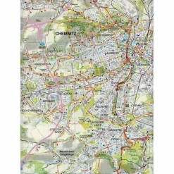 Fahrradkarten|Wanderkarten Und Winterkarten*CHEMNITZ UND UMGEBUNG 1 : 35 000. RADWAN - Wanderkarte