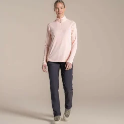 Damen Craghoppers Shirts Und Tops*NOSILIFE SOLARSHIELD+ HALF ZIP TOP Damen - UV-Schutz Bekleidung