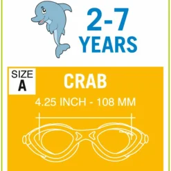 Kinder Cressi Wassersportausrüstung Für Kinder*CRAB Kinder - Schwimmbrille